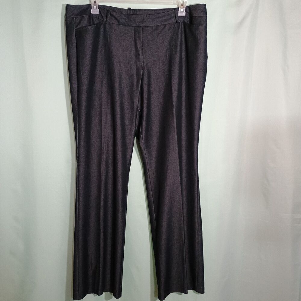 Women’s Dark Gray Dress Pants – Straight Leg Career Work Office Trousers